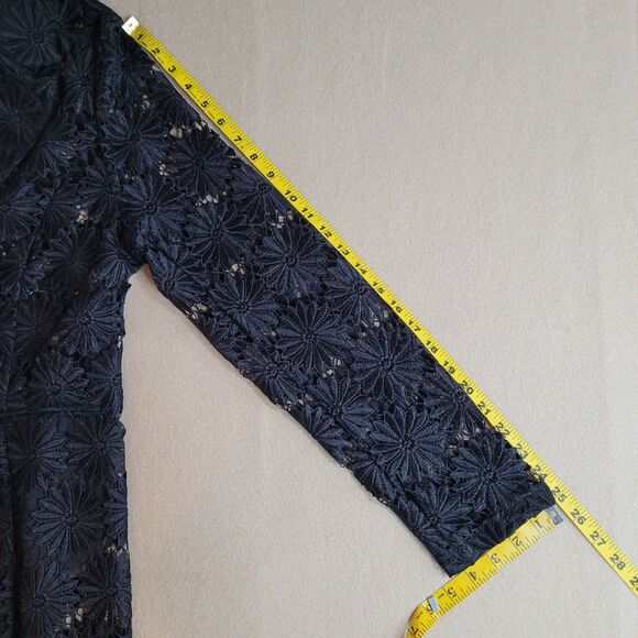 NWT Berek Black Lace Daisy Blazer Womens L Whimsigoth Party Cocktail Jacket - Picture 5 of 11